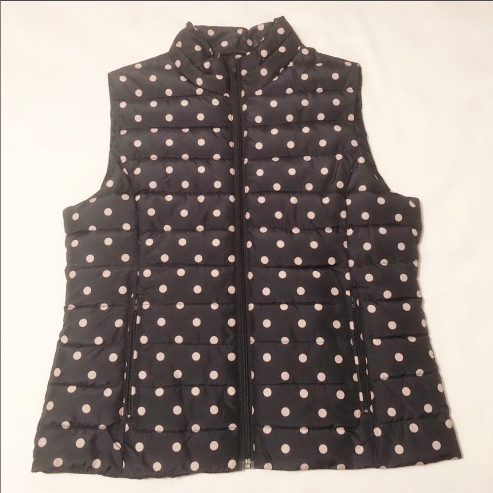 COPY - ColeBrook NWOT ZIP Up Polka Dot Vest